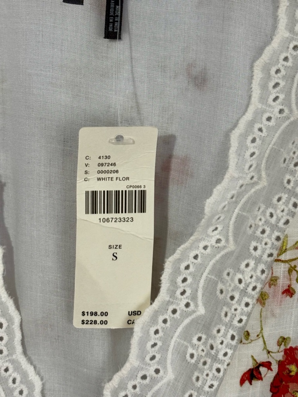 Anthropologie White Floral Tiered Midi Dress - Picture 9 of 14